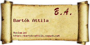 Bartók Attila névjegykártya
