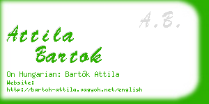 attila bartok business card
